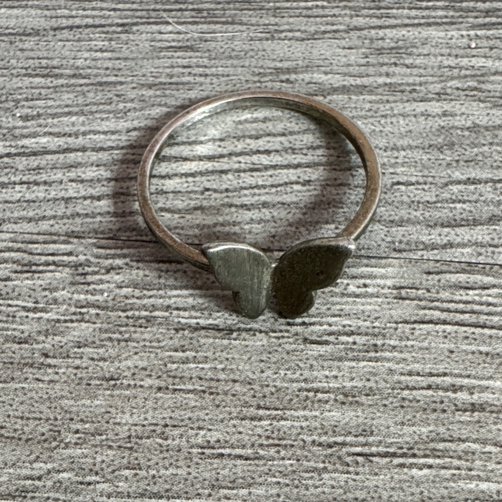 Silver Butterfly Ring size 6